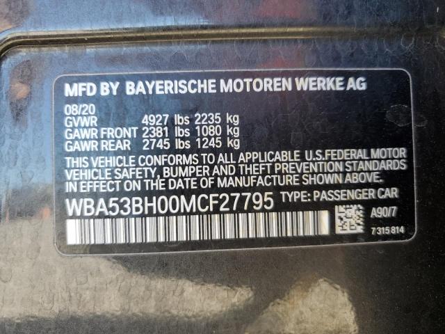WBA53BH00MCF27795 BMW 530 I