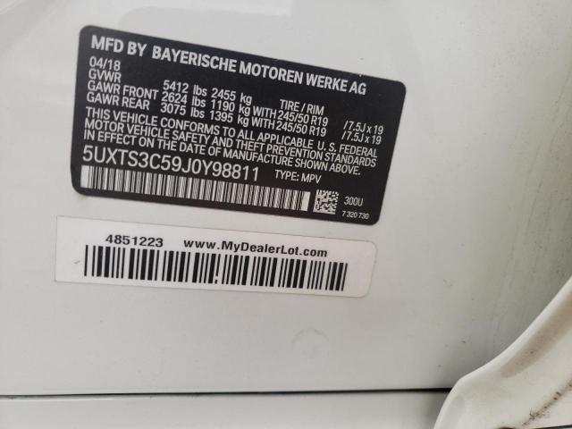 5UXTS3C59J0Y98811 BMW X3 Xdrivem40i