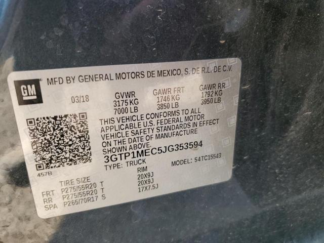 3GTP1MEC5JG353594 GMC Sierra C1500 Sle