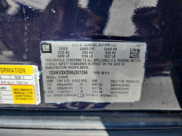 1GKKVSKD5HJ301394 GMC Acadia Limited Slt-2