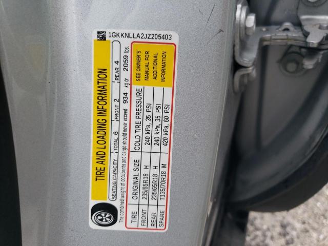 1GKKNLLA2JZ205403 GMC ACADIA SLE