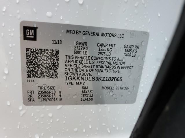 1GKKNULS3KZ182665 GMC Acadia Slt-1