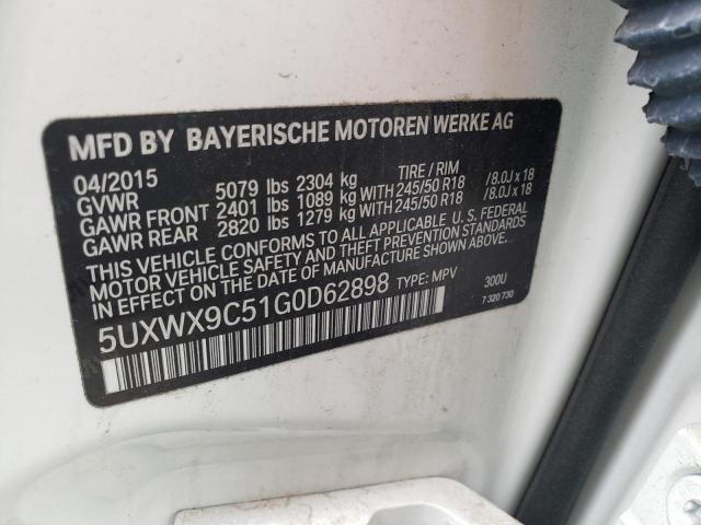 5UXWX9C51G0D62898 BMW X3 Xdrive28i