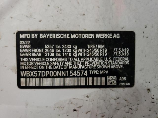 WBX57DP00NN154574 BMW X3 Xdrive30i