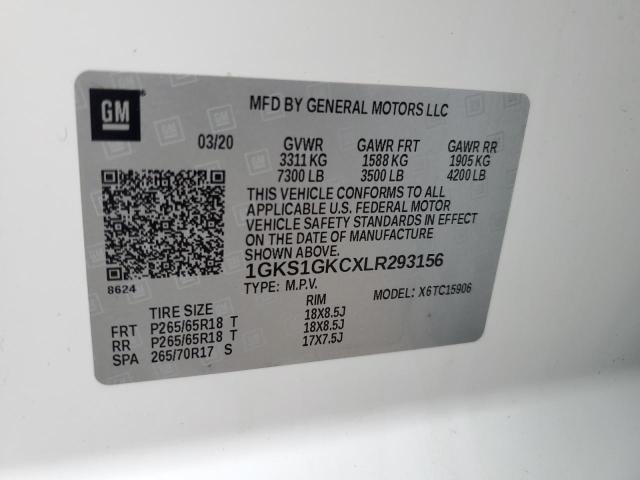 1GKS1GKCXLR293156 GMC Yukon Xl C1500 Slt