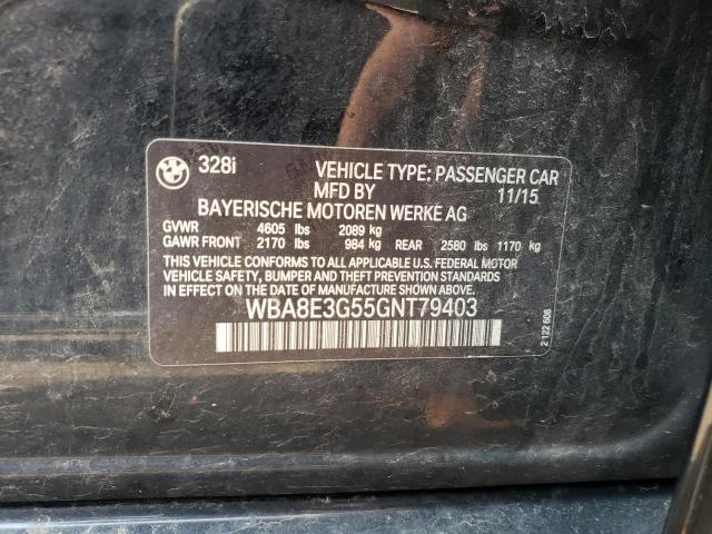 WBA8E3G55GNT79403 BMW 328 Xi Sulev