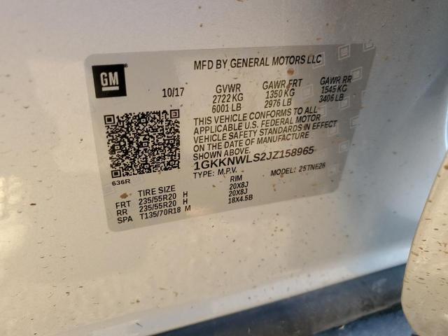 1GKKNWLS2JZ158965 GMC Acadia Slt-2