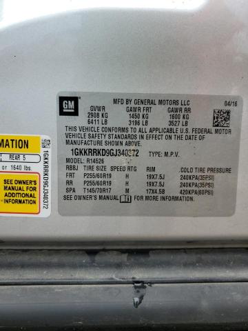 1GKKRRKD9GJ340372 GMC Acadia Slt-1