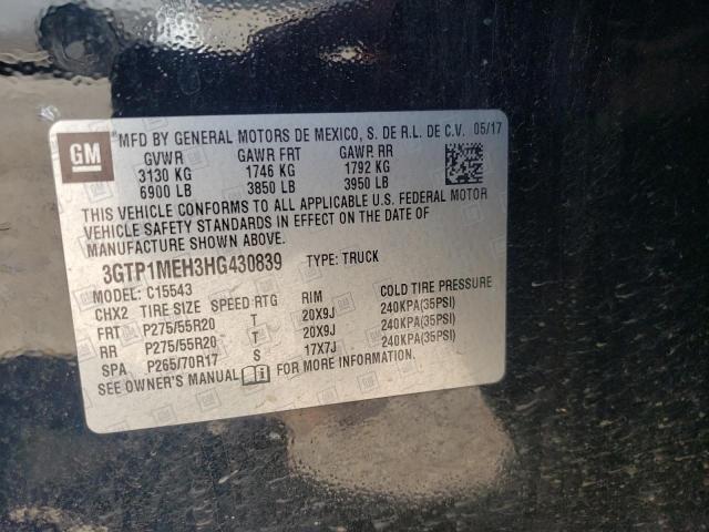 3GTP1MEH3HG430839 GMC Sierra C1500 Sle