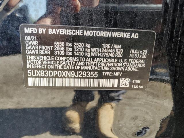 5UX83DP0XN9J29355 BMW X3 Xdrivem40i