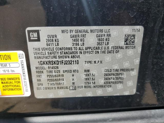 1GKKRSKD1FJ232110 GMC Acadia Slt-2