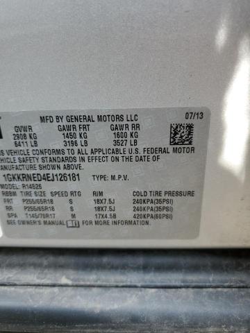 1GKKRNED4EJ126181 GMC ACADIA SLE