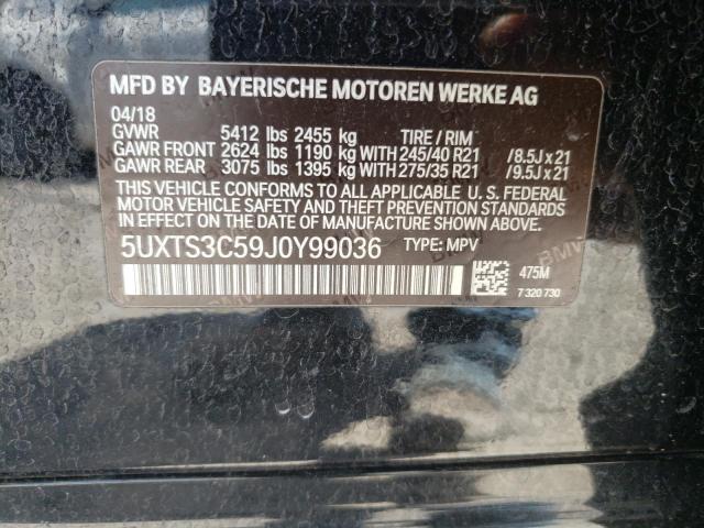 5UXTS3C59J0Y99036 BMW X3 Xdrivem40i