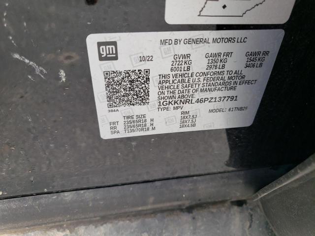 1GKKNRL46PZ137791 GMC ACADIA SLE