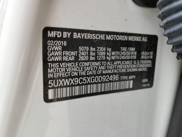 5UXWX9C5XG0D92496 BMW X3 Xdrive28i