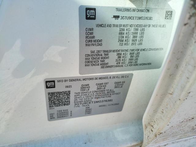 3GTU9CET1MG376381 GMC Sierra K1500 Elevation