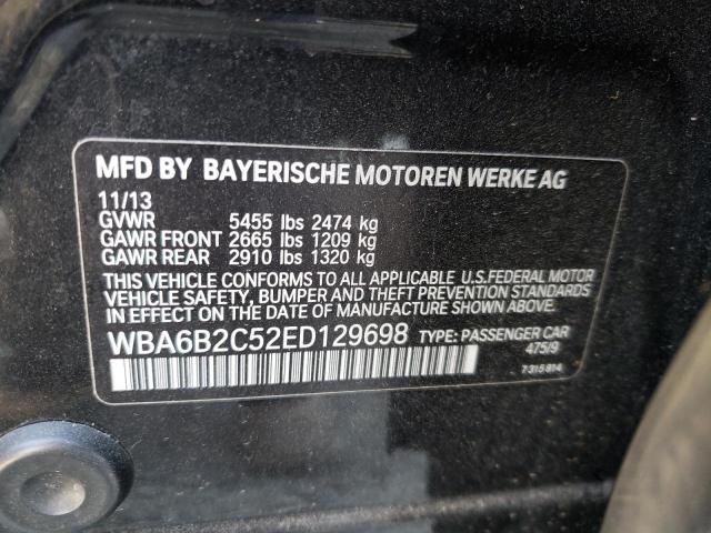 WBA6B2C52ED129698 BMW 650 I Gran Coupe