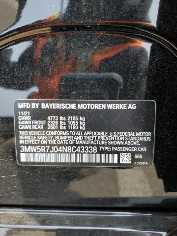 3MW5R7J04N8C43338 BMW 330XI