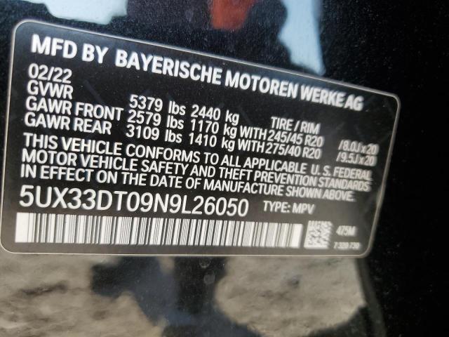 5UX33DT09N9L26050 BMW X4 Xdrive30i
