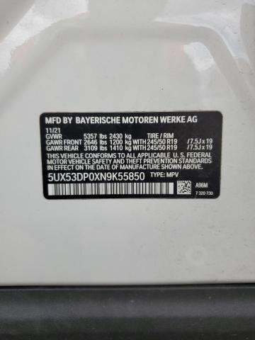 5UX53DP0XN9K55850 BMW X3 Xdrive30i