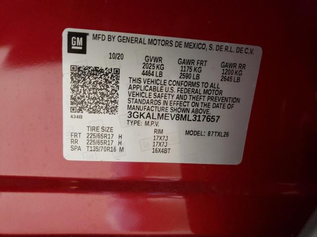 3GKALMEV8ML317657 GMC Terrain Sle