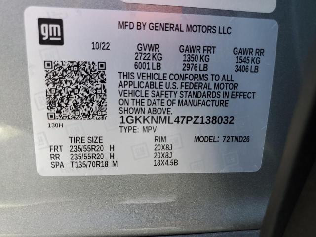 1GKKNML47PZ138032 GMC ACADIA SLT