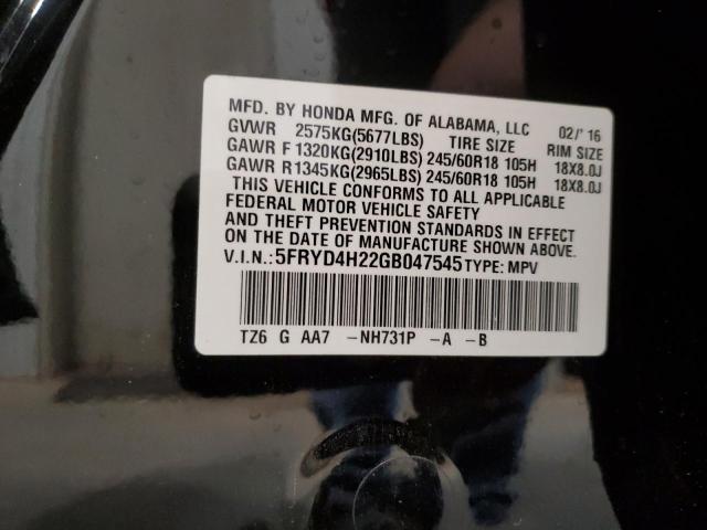 5FRYD4H22GB047545 Acura MDX