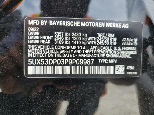 5UX53DP03P9P09987 BMW X3 Xdrive30i