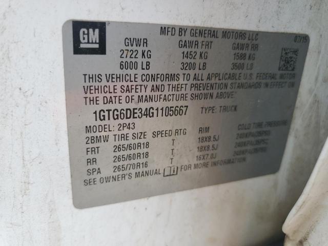 1GTG6DE34G1105667 GMC CANYON SLT