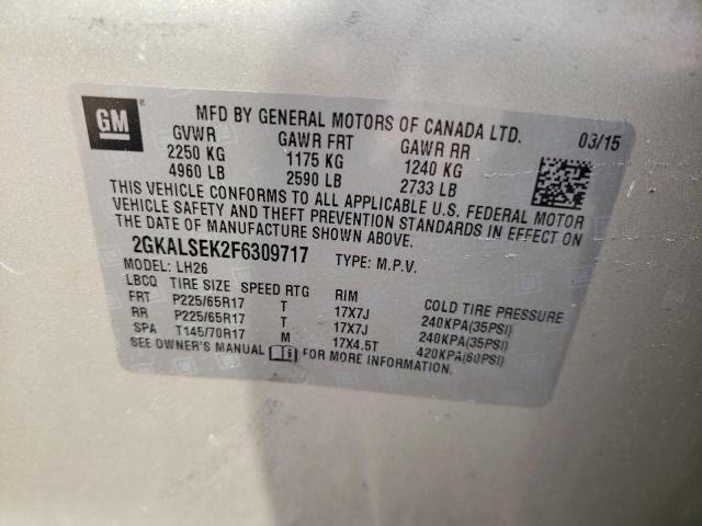 2GKALSEK2F6309717 GMC Terrain Slt