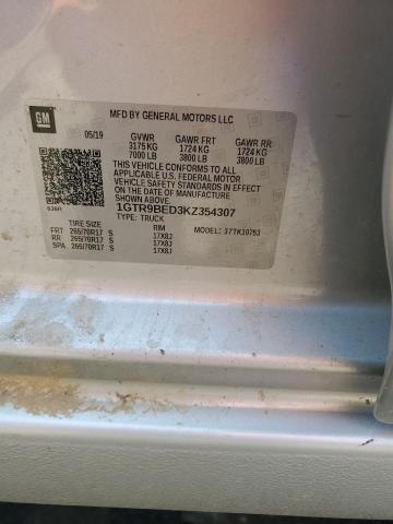 1GTR9BED3KZ354307 GMC Sierra K1500 Sle