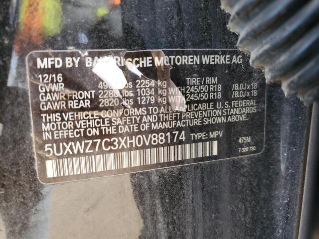 5UXWZ7C3XH0V88174 BMW X3 Sdrive28i