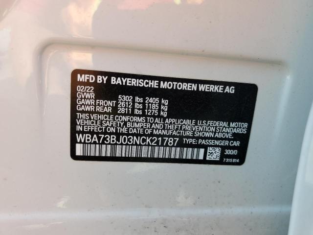 WBA73BJ03NCK21787 BMW 540 XI