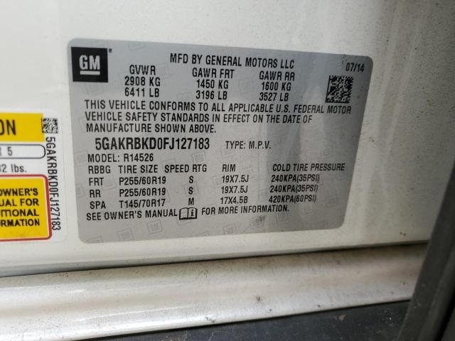 5GAKRBKD0FJ127183 Buick Enclave