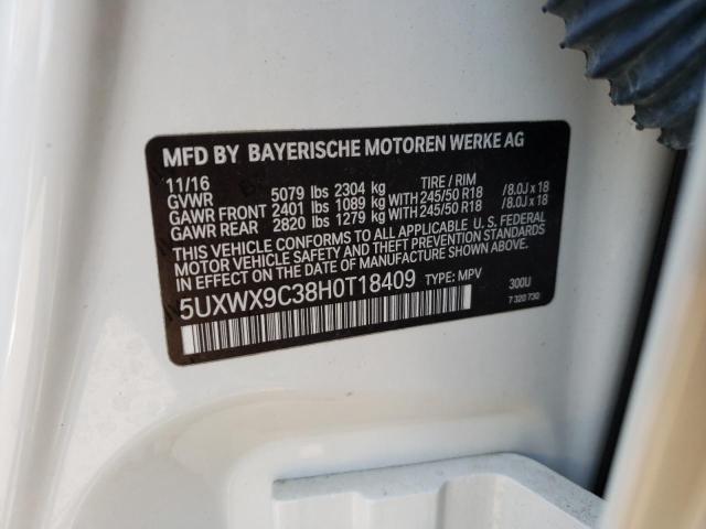 5UXWX9C38H0T18409 BMW X3 Xdrive28i