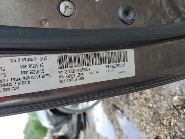 2C3CDZAG0FH798154 Dodge Challenger Sxt
