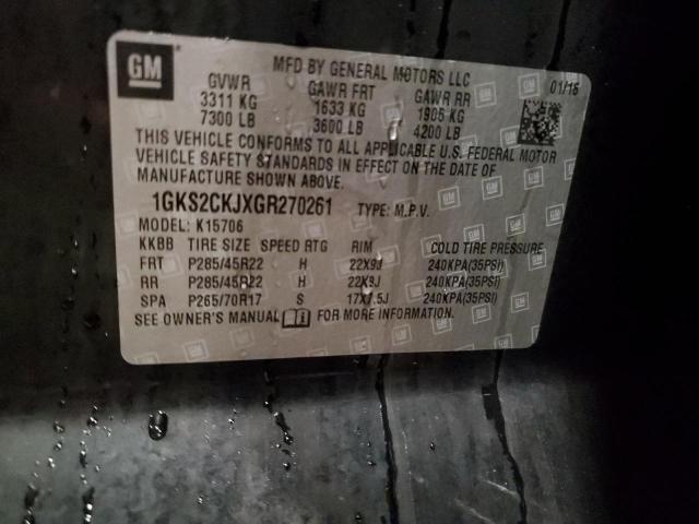 1GKS2CKJXGR270261 GMC YUKON DENALI