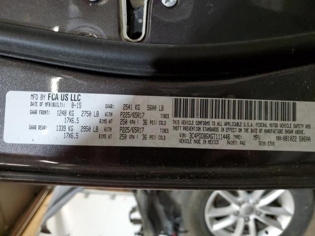 3C4PDDBGXGT111446 Dodge Journey Sxt