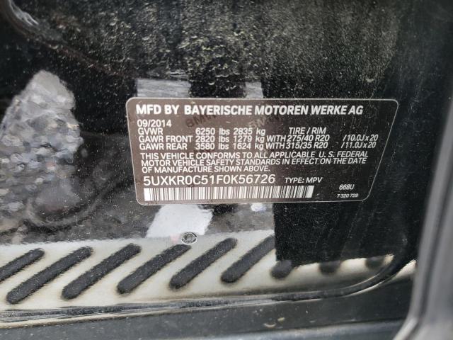 5UXKR0C51F0K56726 BMW X5 Xdrive35i