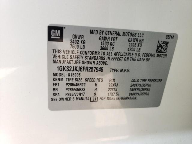 1GKS2JKJ6FR257946 GMC YUKON XL DENALI