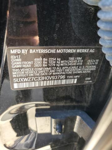 5UXWZ7C33H0V93796 BMW X3 Sdrive28i