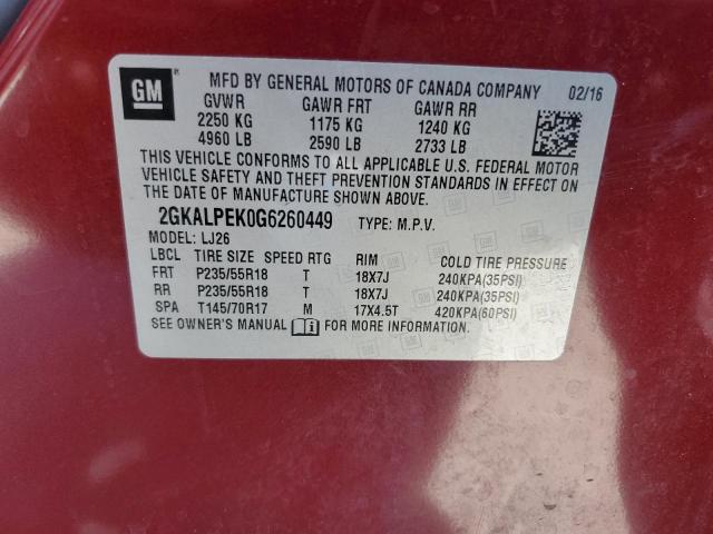 2GKALPEK0G6260449 GMC Terrain Slt