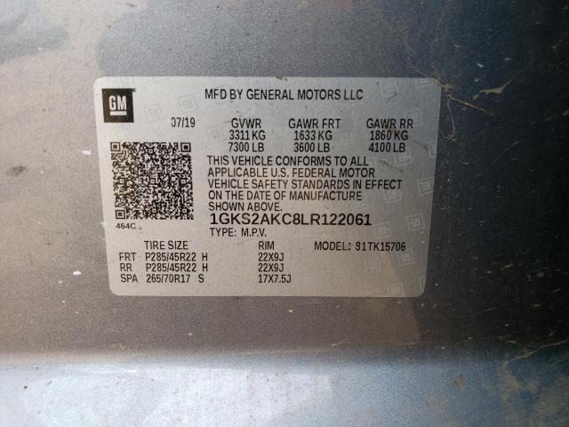 1GKS2AKC8LR122061 GMC YUKON SLE