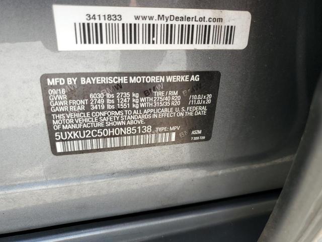 5UXKU2C50H0N85138 BMW X6 Xdrive35i
