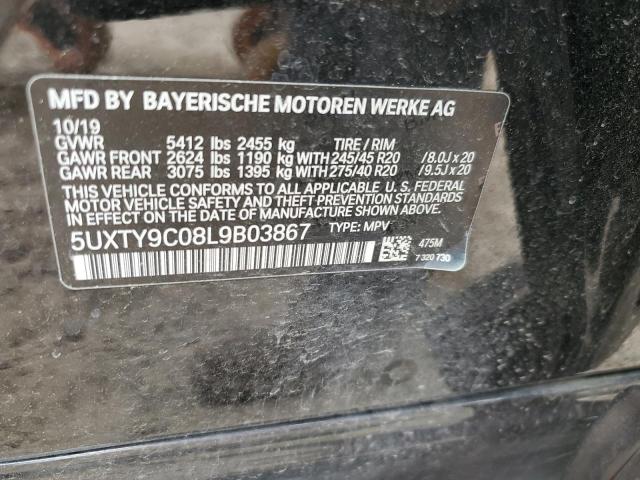 5UXTY9C08L9B03867 BMW X3 Xdrivem40i