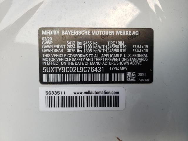 5UXTY9C02L9C76431 BMW X3 Xdrivem40i
