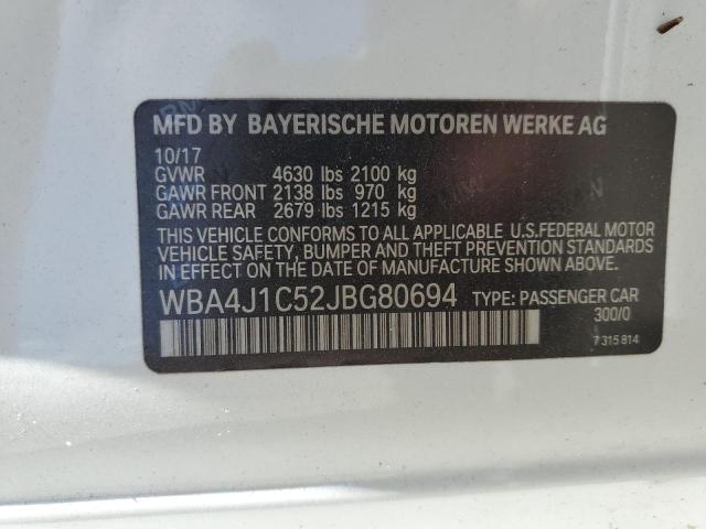 WBA4J1C52JBG80694 BMW 430i Gran Coupe