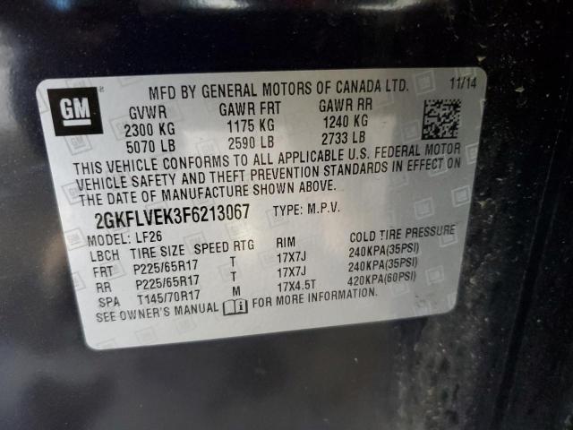 2GKFLVEK3F6213067 GMC Terrain Sle
