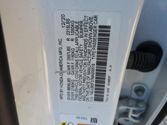 19UUB5F37MA006518 Acura TLX