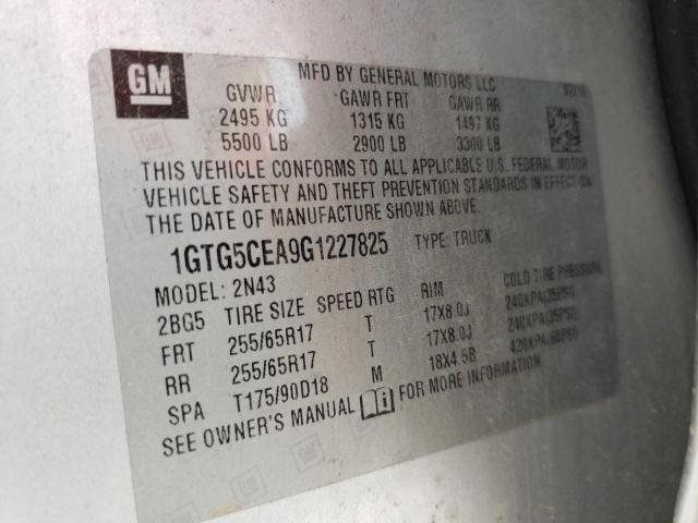 1GTG5CEA9G1227825 GMC CANYON SLE